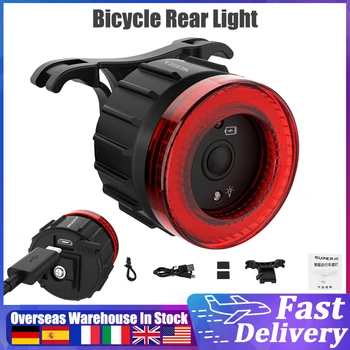 Bicikli Hátsó Lámpa USB Újratölthető tömegeket Kerékpár Hátsó Lámpa Fék Érzékelő Kerékpár hátsó Lámpa Országúti Kerékpár Hátsó Lámpa