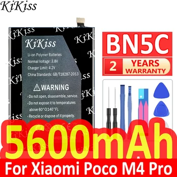 5600mAh KiKiss nagy Teljesítményű Akkumulátor BN5C A Xiaomi Poco M4 Pro M4pro 5G Mobiltelefon Akkumulátorok