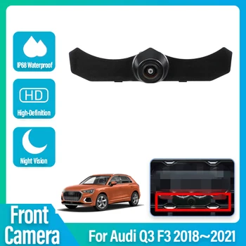 HD 1080P elölnézet Kamera Audi Q3 F3 2018 2019 2020 2021 Vízálló 140° HD CCD Magas Minőség, Kedvező Parkolási Kamera