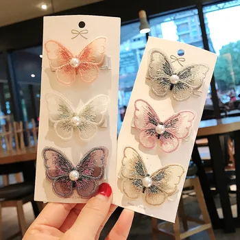 Koreai Változata Super Fairy a Haj Kiegészítők Gyöngy Hímzéssel, Íj, De a Klip Frufru Klip Lány Oldalán Klip Ins Édes Hajtű