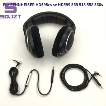 Alkalmas Sennheiser HD598cs Se HD599 569 518 558 Fejhallgató Kábel 560s Mikrofonnal Audio Kábel