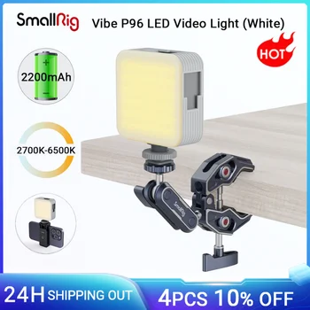 SmallRig P96 LED Videó Fény Hordozható Kamera Fények, 96 LED Gyöngyök, a Fotózás Videó Világítás w Hideg Cipő Újratölthető 3287B