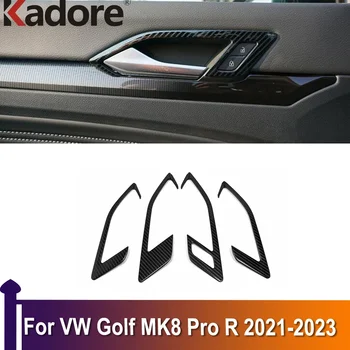 A Volkswagen Golf 8 MK8 Pro R 2021-2023 Autó Tartozékok Belső Kilincs Tál Fedelét, Kárpitok Védelem Matrica Szénszálas