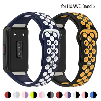 Szilikon correa A Huawei Zenekar 6 szíj 6 Pro Smartwatch tartozékok Csere Lélegző Sport karkötő Honor Zenekar 6 Szíj