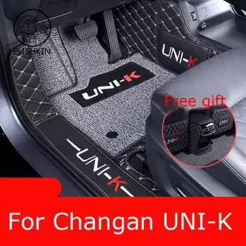A Changan UNI-K UNIK 2021 2022 2023 Szőnyegek Autó Mat Catpet Bőr Vízálló Csomagtartóban Mat Fekete Teljes Terjed Tartozékok