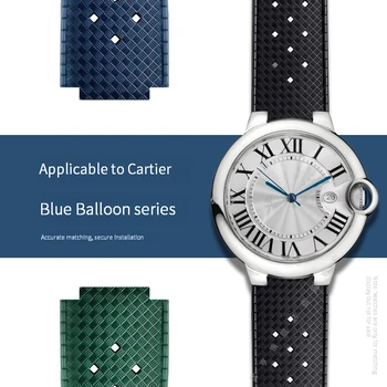 18-11mm,20-12mm,22-14 mm Vízálló Szilikon Watchbands 20mm óraszíj A Cartier Kék Lufit Karóra Gumi Szíjjal