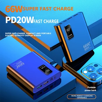 Power Bank 10000mAh a 66W PD Gyors Töltés Power bank Hordozható Akkumulátor Töltő iPhone 15 14 13 12 Pro Max Xiaomi