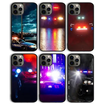 Rendőrségi Autók Fény Éjszaka Telefon tok hátlap az iPhone 15 SE2020 14 13 11 12 Pro Max mini XS XR X 8 Plusz 7 6S Shell coque közelében