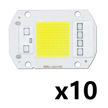 50W Meleg Fehér 3000-3500K 10db sok AC220V COB LED Chip Motor Okos IC Chipek DIY LED Floodlight Reflektor Lámpa