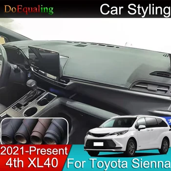 A Toyota Sienna 4. XL40 2020 2021 2022 Autó Elülső PU Műszerfal Napernyő, Szőnyeg középkonzol napvédő Anti-Vakító fény Pad