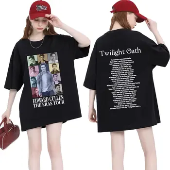 Edward Cullen A Korok Túra Póló Filmet, A Twilight Esküt Print Póló Férfi Női Pamut Rövid Ujjú Póló Párok Streetwear