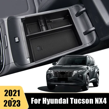 Autó Konzol Szervező Tálca az Esetben a Központi Konzol Kartámasz Tároló Doboz Szervező Esetekben Tartozékok Hyundai Tucson NX4 2021 2022