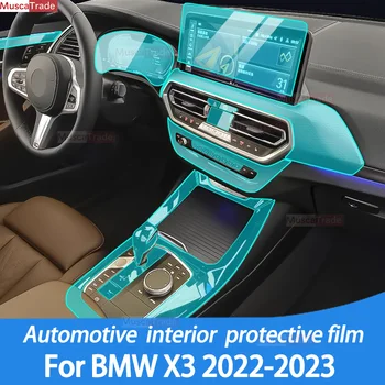 A BMW G01 X3 2022-2023car Belső középkonzol Láthatatlan autó öltöny TPU védőfólia Anti-semmiből Accessorie Refit-LHD RHD