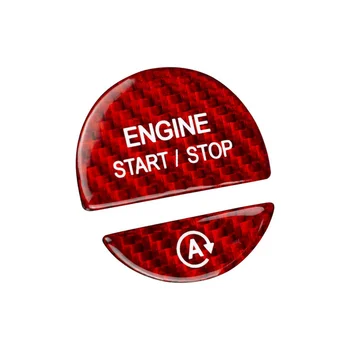 Autó Kiegészítők, Motor Start-Stop Gomb Fedezze Trim Matricát Mercedes Benz C S Osztály W206 W223 2021 2022+(Piros)