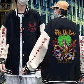 Japán Rekord Ragnarok Anime Nyomtatás kabát Kabát Baseball Egységes Kapucnis Harajuku Loog Ujja Sportruházat Harajuku Buddha