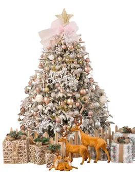 Özönlött A Karácsonyfa Luxus Dekoráció Hó-Szagú Karácsonyi Jelenet Dekoráció Otthon