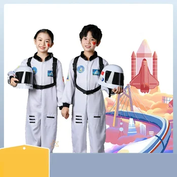 Karnevál Party Jelmezek Gyerekeknek Űrhajós Cosplay Jelmez Űrhajós Szerepet Játszik a Gyermekek Munka Egyenruhát 2022 Új Szülinapi Buli