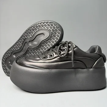 Európa/Amerika Kézműves Design Kenyér, Cipő Férfi Heightening Divat Fehér Cipő Valódi Bőrből készült, Könnyű, Magas Testület Cipő