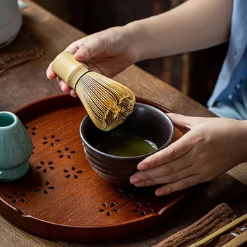 Teás Készlet Japán Matcha Teás Készlet Habverővel (Chasen) Tea, Kanál, Kanál (Chashaku) Matcha Teás Készlet Bambusz Tartozékok Tea Eszközök
