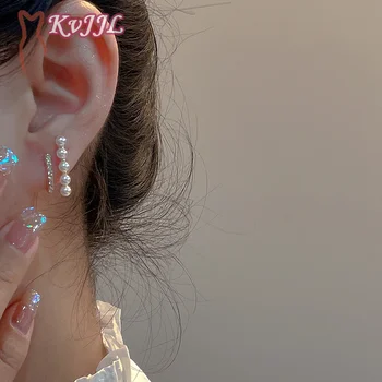 Klasszikus Dupla rétegű, Strasszos Gyöngy Fülbevaló Romantikus Gyöngy Fülbevaló Női Női koreai Egyszerű Esküvői Ékszerek Accessor