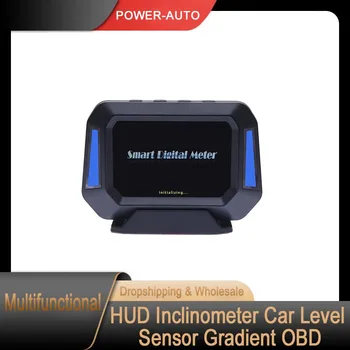 P21 HUD Inclinometer Autó Szinten Gradiens OBD GPS Real-Time Off-road Jármű Rendszer Automatikus Sebességmérő Tartozékok Vízálló