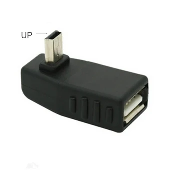 1db Mini USB Férfi-Nő USB 2.0 Típusú 5Pin Csatlakozó L Alakú FEL OGT usb Host Adapter Telefon, MP4 MP3 Autó