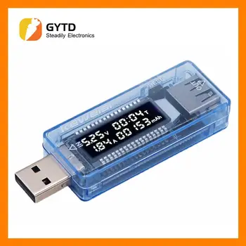 USB-Teszter Jelenlegi Feszültségű Töltő Kapacitás Teszter Voltos Feszültség-Mérő Idő Kijelzés Mobile Power Érzékelő Akkumulátor Teszt