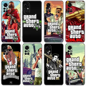 Gta 5 Grand Theft Telefon Esetében A Huawei Nova Megtiszteltetés, Haver 8 9 20 30 40 50 60 70 Pro Plus 10 Lite 5T 30-as években X7 X8 X9 Puha Borító Fekete
