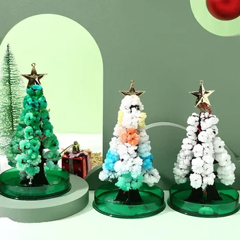 Papír, Fa, Virágzó karácsonyfa Mágikus Öntözés Növekedés Kreatív Mágikus Kristály Fa DIY Kézzel készített Karácsonyi Ajándék Játékok
