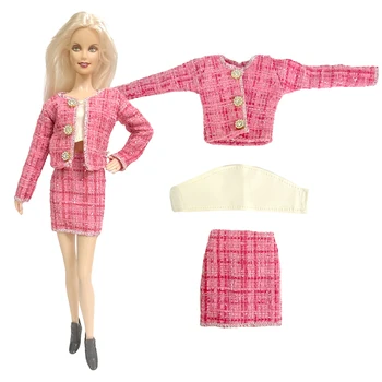 1 Készlet 30 cm-es Barbie Baba Ruhák, Divat, Kabát +Felső+Ruha, Hétköznapi Viselet 11.8 Baba Kiegészítők, Játékok Lányok, a Gyermekek Ajándékok