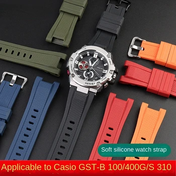 A Casio G-SHOCK GST-210/W300/400G/B100/S110 S120 S130 S310 S330 Szilikon Watchband férfi gyanta Ctrap Gumi óra Tartozékok