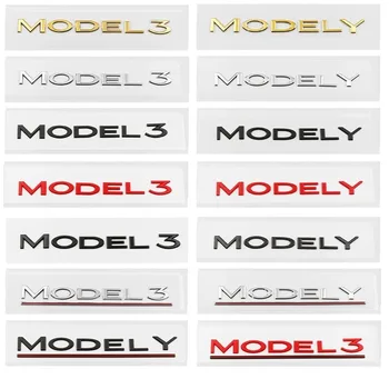 3D ABS Aláhúzott Betű Autó szimbólum Tesla Modell 3 Modell Y Autó Stílus Beszerelés, Nagy Teljesítményű Hátsó Hátsó Csomagtartó Matrica