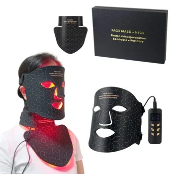 2023 Led arc fény terápia professzionális bőrápolás szilikon led maszk-piros közeli infravörös fény terápia maszk, beleértve a nyak