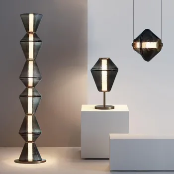 LED Álló Lámpa Északi Tervező Kreatív Gyémánt állólámpa Nappali Kanapé a Szoba Decor Étkező Világítás Medál Fény
