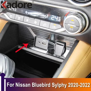 Nissan Bluebird Sylphy 2020 2021 2022 Belső Szivargyújtó Panel Fedél Trim Autó Stílus Dekoráció Fekete