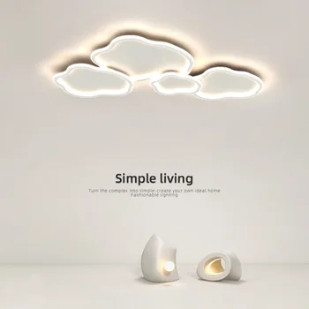 Modern Minimalista Felhő LED Mennyezeti Lámpa Fehér Vas Test Dimable LED Mennyezeti Lámpa Nappali, Távirányító