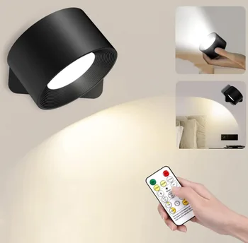 LED-es Fali Gyertyatartók fény, 3 Fényerő 3 Szín Mód, Fali Lámpák, 2000mAh Akkumulátor Működtetett 360° Forgatható Touch Control