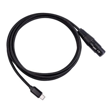 USB-C-XLR Női Kábel, USB C Mikrofon Kábel C Típusú Férfi-XLR Női Mic Link Stúdió Audio Kábel (2M/6.6 FT)