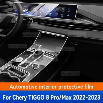 A CHERY TIGGO 8 Pro Max 2022 2023 Autó Belső Középső Konzol Képernyő Védő Fólia Anti-karcolás Javítás Matrica Tartozékok