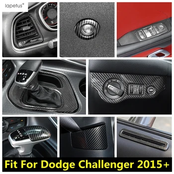 Felszerelés Panel Fejét, Fény, Levegő AC Szellőző Kezelni Ablak Lift Fedezze Trim Szénszálas Tartozékok Belső Dodge Challenger 2015-2021
