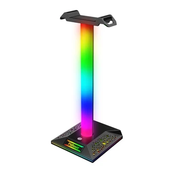 RGB Gaming Fejhallgató Állvány Dual USB Port Touch Control Szalag Fény, Asztal Gaming Headset Jogosultja Fogas Tartozékok