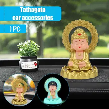 Napenergia-Bólogat Buddha-Szobor Kabalának Haza Autó Belső Feng Kézműves Dekorációs Autó Tathagata Shui Dekoráció Accessorie Szerencsés F8V2