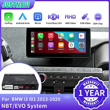 JUSTNAVI Vezeték nélküli CarPlay a BMW i3 I01 NBTEVO Rendszer 2013-2020 Android Auto Tükör Link AirPlay Autó, Játék Kamera Funkció
