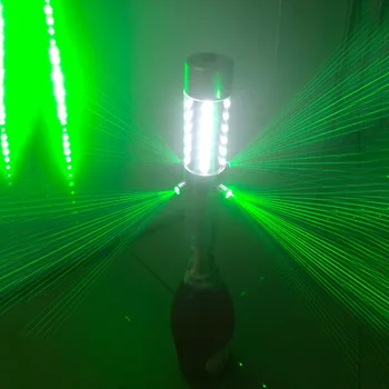 Az újratölthető LED-Csillagszóró fénye A Lézer Fény LED üveg stick Pezsgő VIP szolgáltatás glorifier LED Lézer Görbe Bot Bár