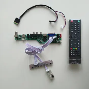 VGA AV LCD -, LED TV-USB Controller vezető Testület kijelző BT156GW01 V. 1/V6/VA 1366X768 készlet kábel kártya