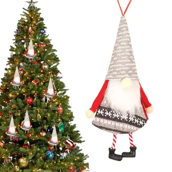 Pamut Gnome A Karácsonyfa Díszítő Kötött Karácsonyi Gnome Dísz Szezonális Dekorok Karácsonyra Fa Korlát Falak