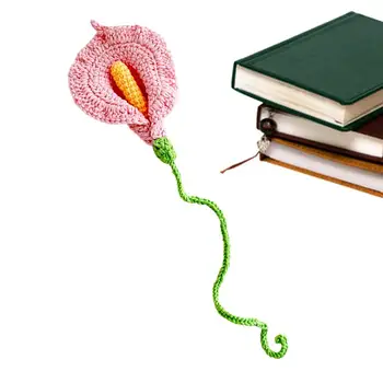 Horgolt Virágok Könyvjelző Kála Aranyos Oldal Markerek Kreatív Jellegzetes Könyvet Jelölő Egyedi Aranyos Növény Könyvjelzők Aranyos Oldal