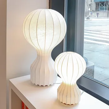 Bess Báb, asztali Lámpa tervező Csillogás japán fény Minimalista művészeti Selyem Lámpák Hotel Bemutatóterem Tanulmány Hálószoba Éjjeli Lámpa