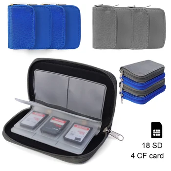 Micro SD Memóriakártya Tároló Táska, Pénztárca Ügy Jogosultja CF SD TF Micro SD Kártya, Mini 22 Slot Tárolást Végző Cipzáras Hordtáska