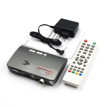 DVB-T DVB-T2 TV Tuner Vevő DVB-T/T2 TV Box VGA-AV CVBS 1080P HDMI-kompatibilis Digitális HD Műholdvevő Távoli LCD CRT TV